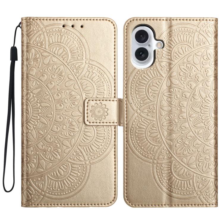 Custodia portafoglio in pelle con stampa floreale per iPhone 17 P