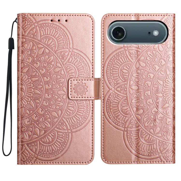 Custodia portafoglio in pelle con stampa floreale per iPhone 17 P