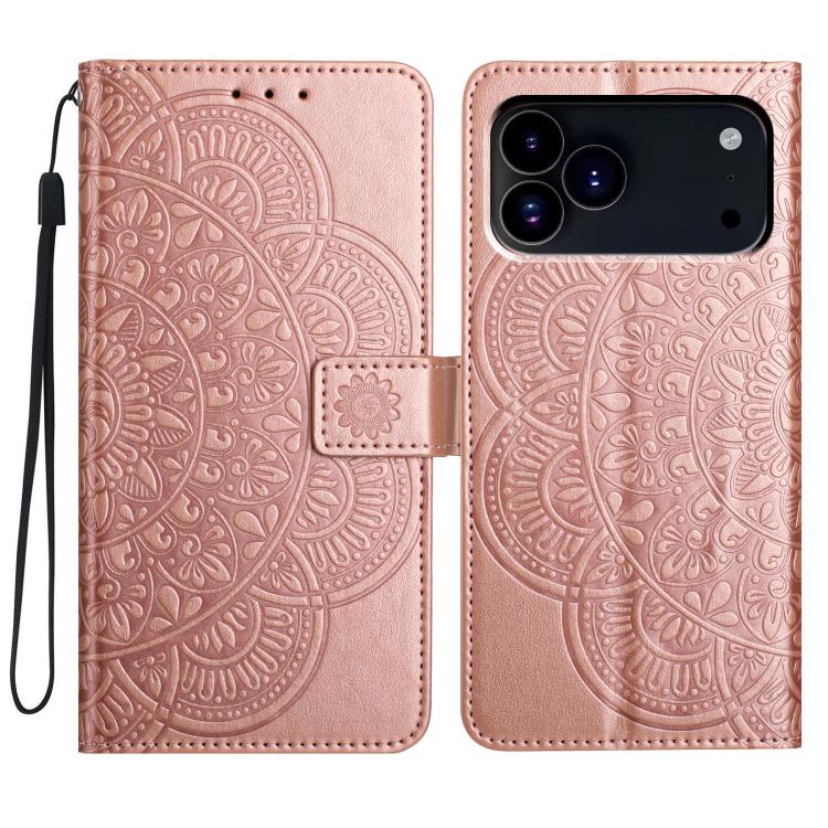 Custodia portafoglio in pelle con stampa floreale per iPhone 17 P