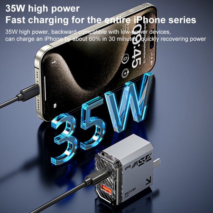 Caricabatterie rapido USB-C 35W WK Pioneer Series