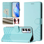 Custodia in pelle con stampa a nido d'ape e protezione RFID per Samsung Galaxy