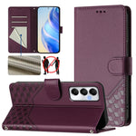 Custodia in pelle con stampa a nido d'ape e protezione RFID per Samsung Galaxy