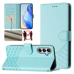 Custodia in pelle con stampa a nido d'ape e protezione RFID per Samsung Galaxy
