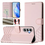Custodia in pelle con stampa a nido d'ape e protezione RFID per Samsung Galaxy