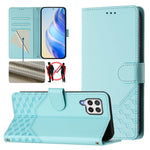 Custodia pelle con stampa a nido d'ape e protezione RFID per Samsung Galaxy A03s