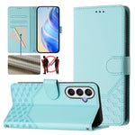 Custodia in pelle con stampa a nido d'ape e protezione RFID per Samsung Galaxy