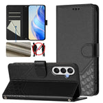 Custodia in pelle con stampa a nido d'ape e protezione RFID per Samsung Galaxy