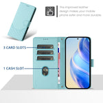 Custodia in pelle con stampa a nido d'ape e protezione RFID per Samsung Galaxy