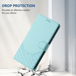 Custodia in pelle con stampa a nido d'ape e protezione RFID per Samsung Galaxy