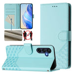 Custodia in pelle con stampa a nido d'ape e protezione RFID per Samsung Galaxy