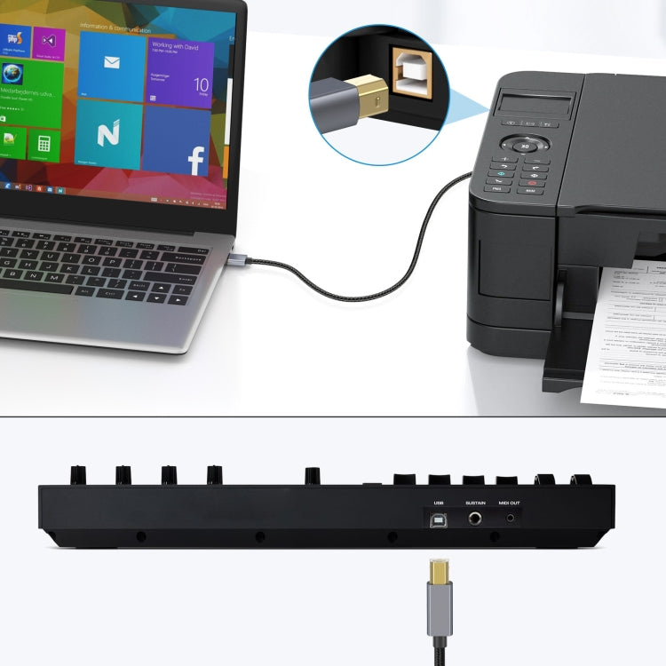 Cavo estensione USB 2.0 A maschio a B maschio 0,3-10 metri