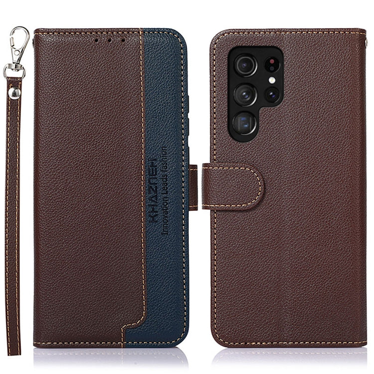 Custodia portafoglio in pelle RFID per Samsung Galaxy S25 Ultra