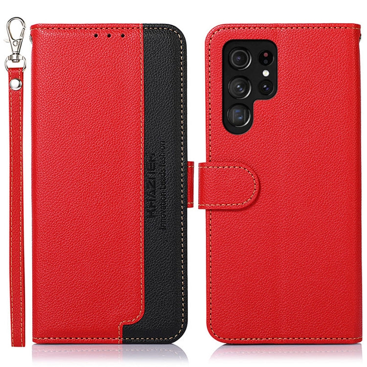 Custodia portafoglio in pelle RFID per Samsung Galaxy S25 Ultra