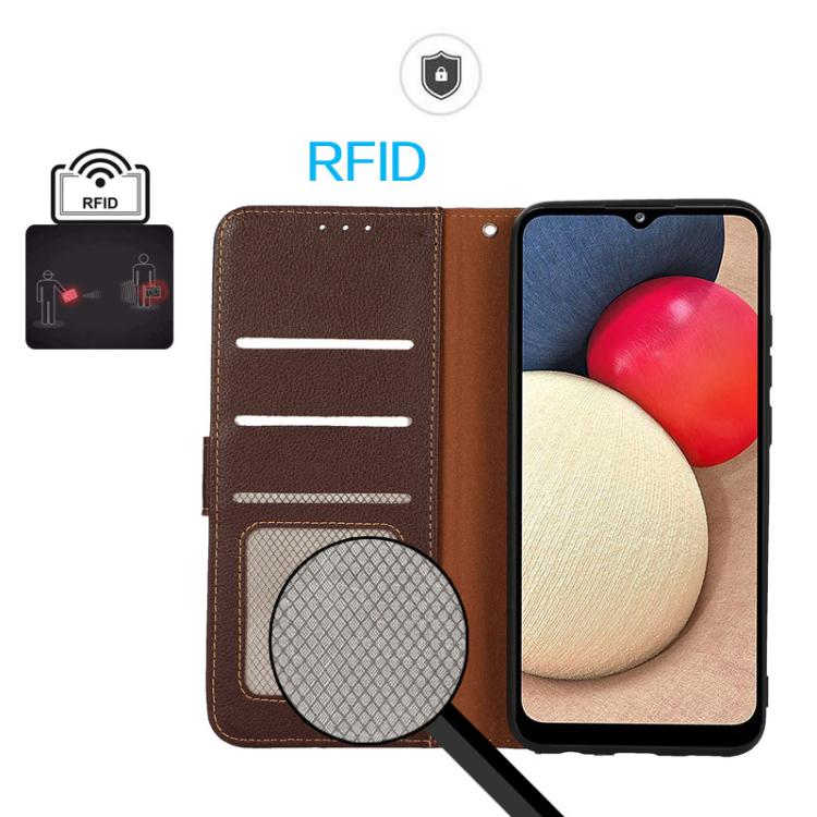 Custodia portafoglio in pelle RFID per Samsung Galaxy S25 Ultra