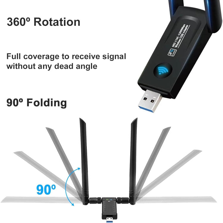 Scheda di rete wireless USB 3.0 dual band 1200Mbps WiFi