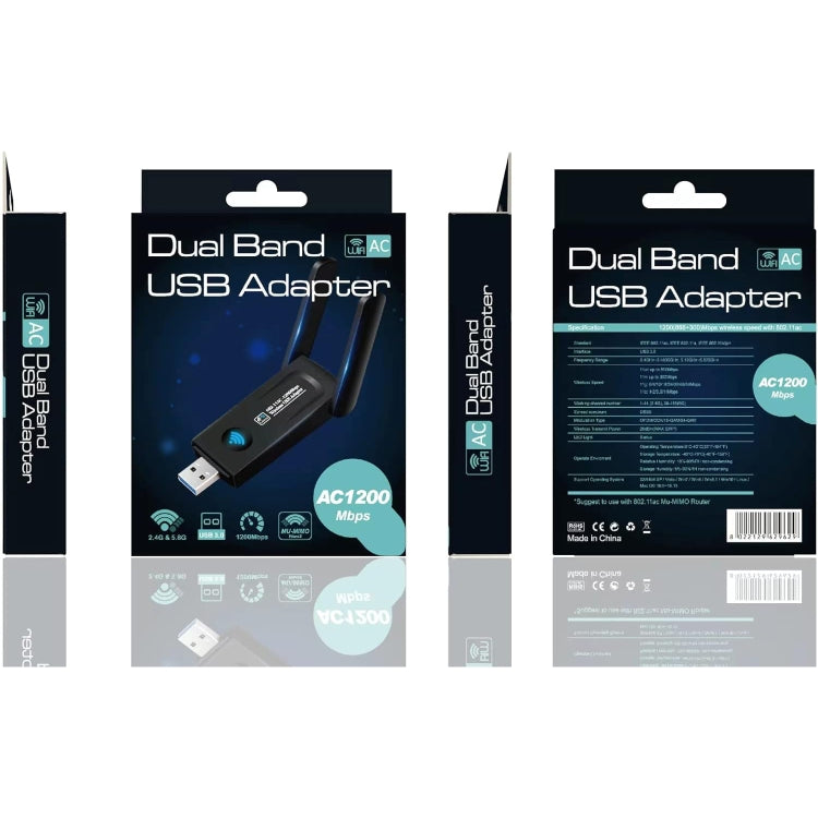 Scheda di rete wireless USB 3.0 dual band 1200Mbps WiFi