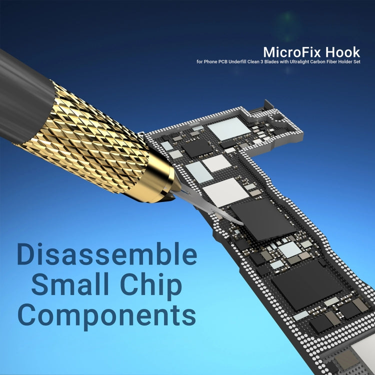 MicroFix DA12 Gancio per Pulizia PCB con Supporto in Fibra di Car