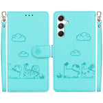 Custodia per telefono in pelle RFID con simpatici gatti, For Samsung Galaxy S24+ 5G, For Samsung Galaxy S24 5G, For Samsung Galaxy S23 FE 5G, For Samsung Galaxy S23 Ultra 5G