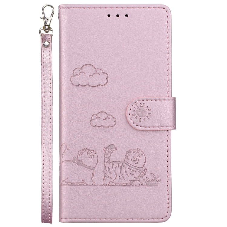 Custodia per telefono in pelle RFID con simpatici gatti, For Samsung Galaxy S24+ 5G, For Samsung Galaxy S24 5G, For Samsung Galaxy S23 FE 5G, For Samsung Galaxy S23 Ultra 5G
