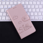 Custodia per telefono in pelle RFID con simpatici gatti, For Samsung Galaxy S24+ 5G, For Samsung Galaxy S24 5G, For Samsung Galaxy S23 FE 5G, For Samsung Galaxy S23 Ultra 5G