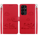 Custodia per telefono in pelle RFID con simpatici gatti, For Samsung Galaxy S24+ 5G, For Samsung Galaxy S24 5G, For Samsung Galaxy S23 FE 5G, For Samsung Galaxy S23 Ultra 5G