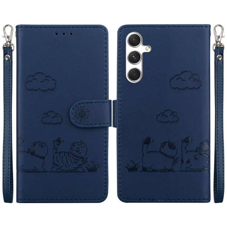 Custodia per telefono in pelle RFID con simpatici gatti, For Samsung Galaxy S26 5G, For Samsung Galaxy S25 FE 5G, For Samsung Galaxy S25 Edge 5G, For Samsung Galaxy S25 5G