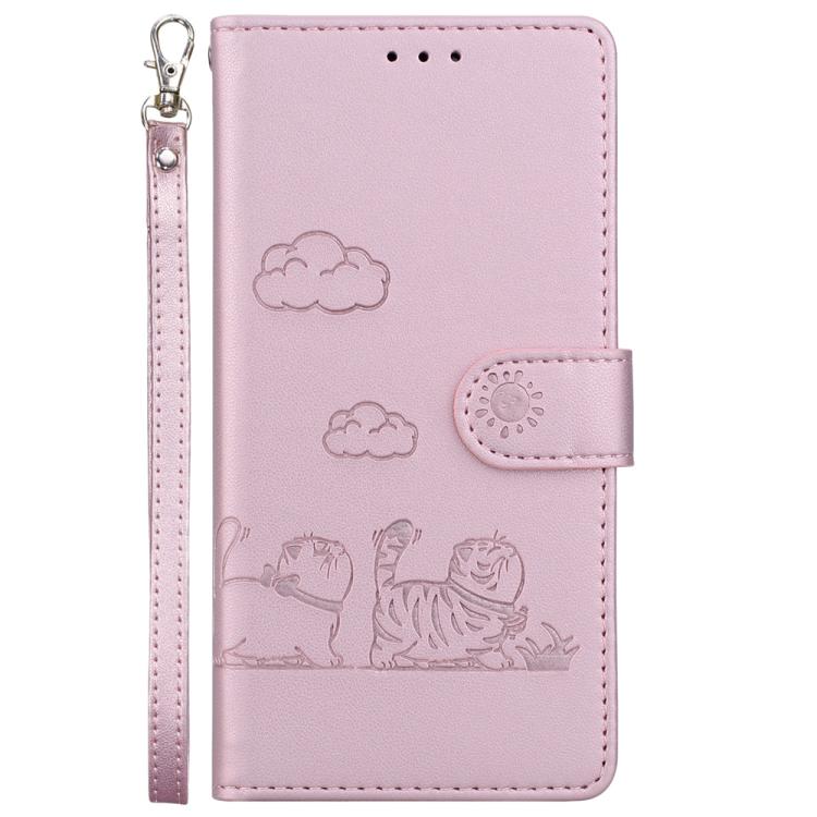 Custodia per telefono in pelle RFID con simpatici gatti, For Samsung Galaxy S26 5G, For Samsung Galaxy S25 FE 5G, For Samsung Galaxy S25 Edge 5G, For Samsung Galaxy S25 5G