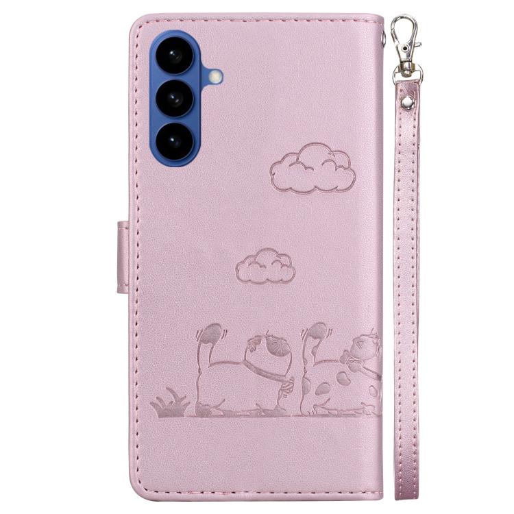 Custodia per telefono in pelle RFID con simpatici gatti, For Samsung Galaxy S26 5G, For Samsung Galaxy S25 FE 5G, For Samsung Galaxy S25 Edge 5G, For Samsung Galaxy S25 5G
