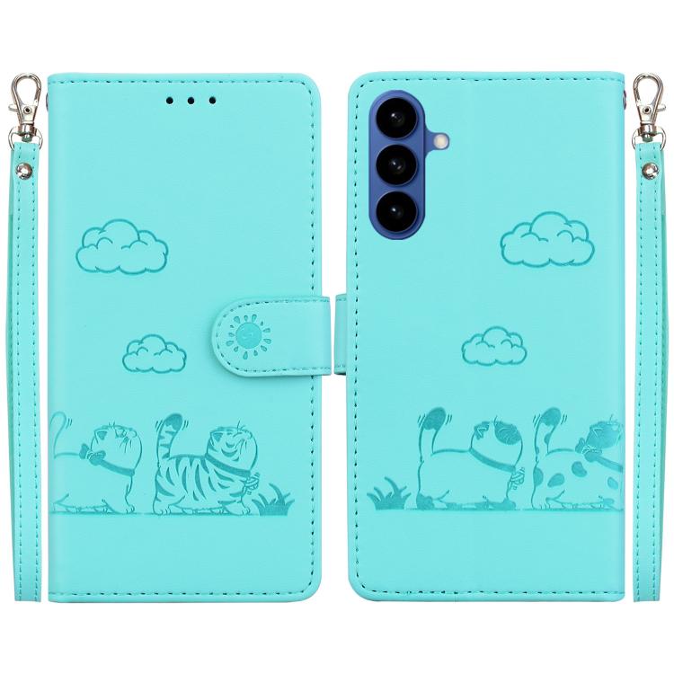 Custodia per telefono in pelle RFID con simpatici gatti, For Samsung Galaxy S26 5G, For Samsung Galaxy S25 FE 5G, For Samsung Galaxy S25 Edge 5G, For Samsung Galaxy S25 5G