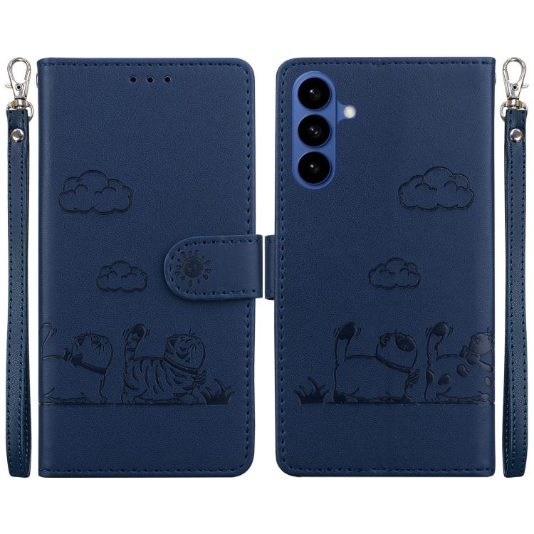 Custodia per telefono in pelle RFID con simpatici gatti, For Samsung Galaxy S26 5G, For Samsung Galaxy S25 FE 5G, For Samsung Galaxy S25 Edge 5G, For Samsung Galaxy S25 5G
