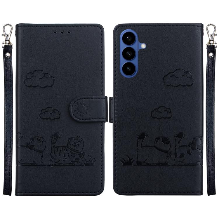 Custodia per telefono in pelle RFID con simpatici gatti, For Samsung Galaxy S26 5G, For Samsung Galaxy S25 FE 5G, For Samsung Galaxy S25 Edge 5G, For Samsung Galaxy S25 5G