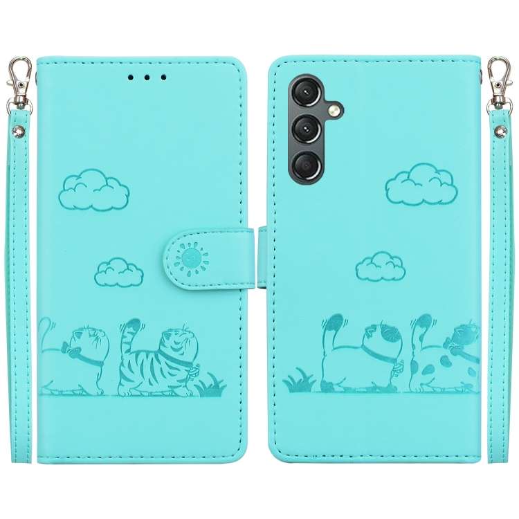 Custodia per telefono in pelle RFID con simpatici gatti, For Samsung Galaxy A56 5G, For Samsung Galaxy A26 5G, For Samsung Galaxy A16 5G, For Samsung Galaxy A55 5G
