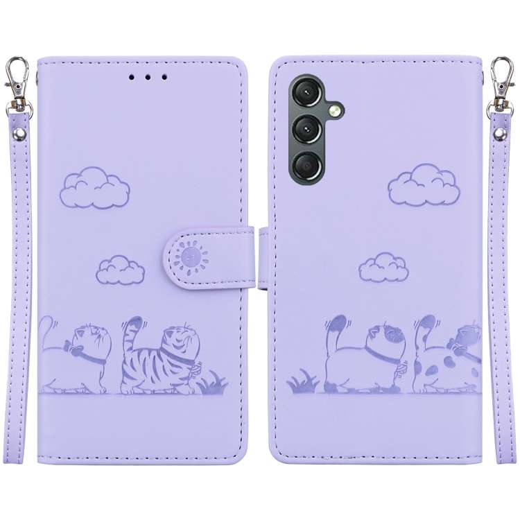 Custodia per telefono in pelle RFID con simpatici gatti, For Samsung Galaxy A56 5G, For Samsung Galaxy A26 5G, For Samsung Galaxy A16 5G, For Samsung Galaxy A55 5G