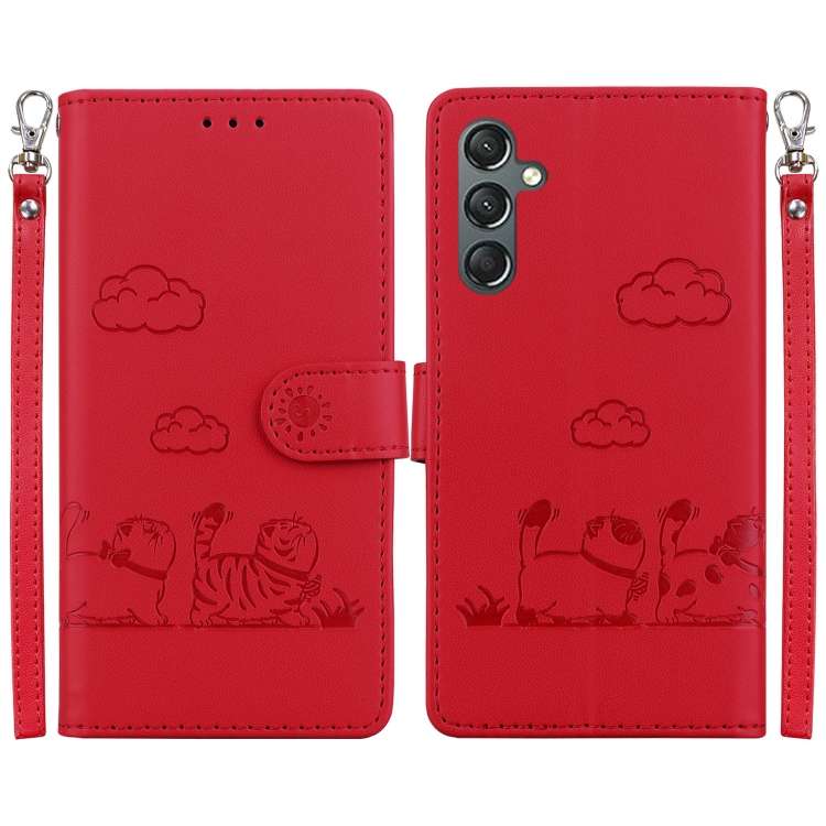 Custodia per telefono in pelle RFID con simpatici gatti, For Samsung Galaxy A56 5G, For Samsung Galaxy A26 5G, For Samsung Galaxy A16 5G, For Samsung Galaxy A55 5G