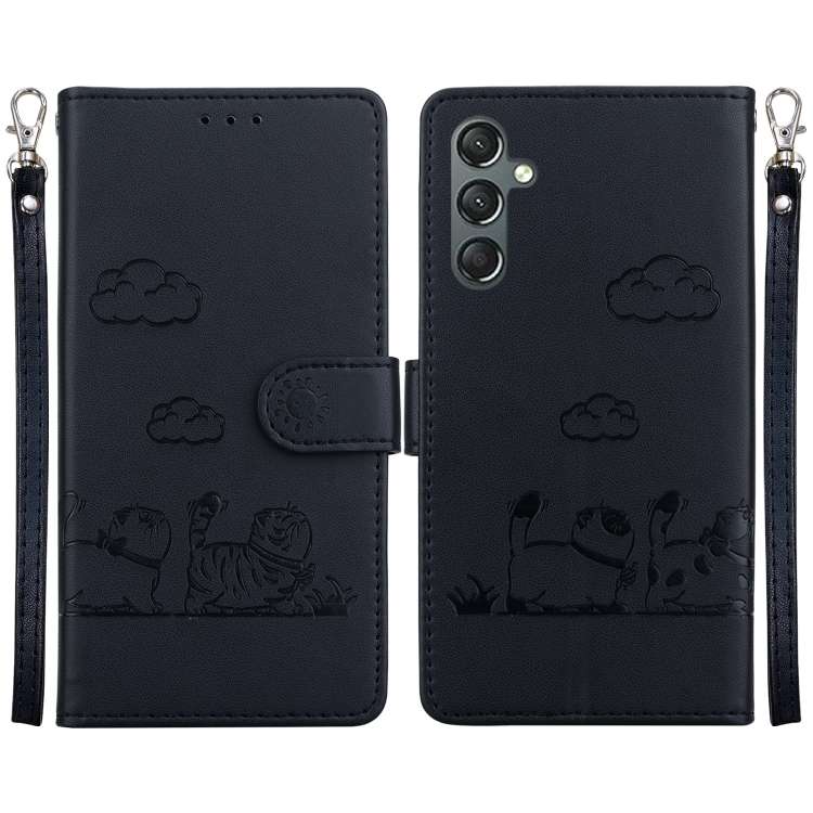 Custodia per telefono in pelle RFID con simpatici gatti, For Samsung Galaxy A56 5G, For Samsung Galaxy A26 5G, For Samsung Galaxy A16 5G, For Samsung Galaxy A55 5G