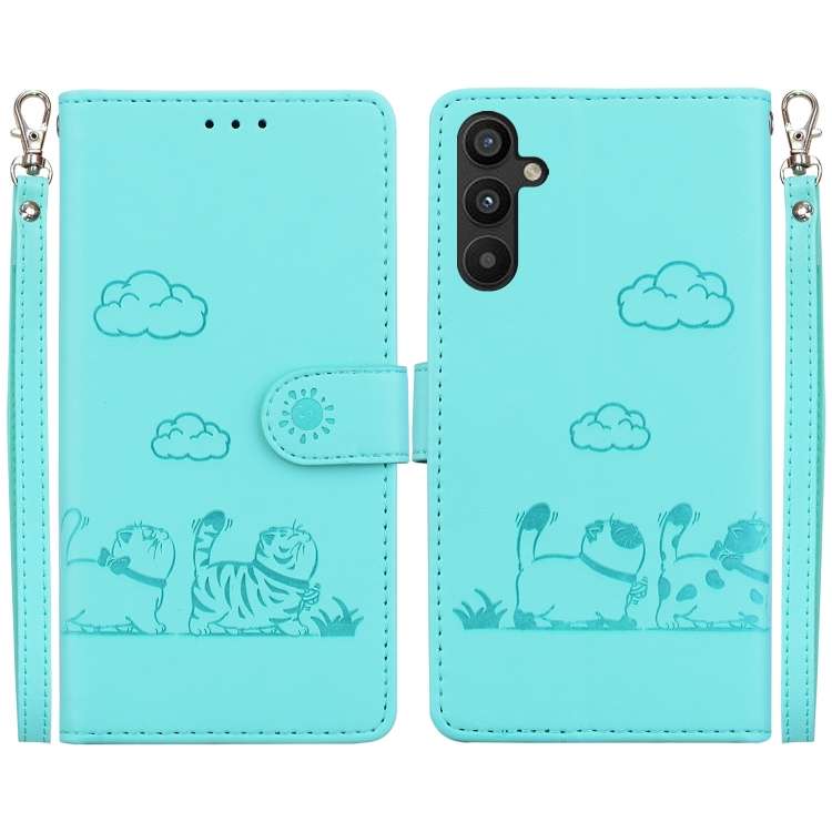 Custodia per telefono in pelle RFID con simpatici gatti, For Samsung Galaxy A56 5G, For Samsung Galaxy A26 5G, For Samsung Galaxy A16 5G, For Samsung Galaxy A55 5G