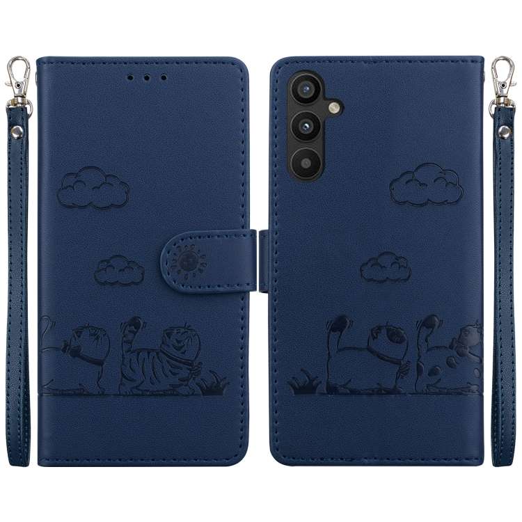 Custodia per telefono in pelle RFID con simpatici gatti, For Samsung Galaxy A56 5G, For Samsung Galaxy A26 5G, For Samsung Galaxy A16 5G, For Samsung Galaxy A55 5G