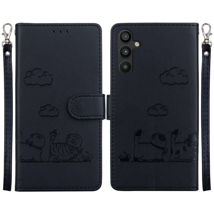 Custodia per telefono in pelle RFID con simpatici gatti, For Samsung Galaxy A56 5G, For Samsung Galaxy A26 5G, For Samsung Galaxy A16 5G, For Samsung Galaxy A55 5G
