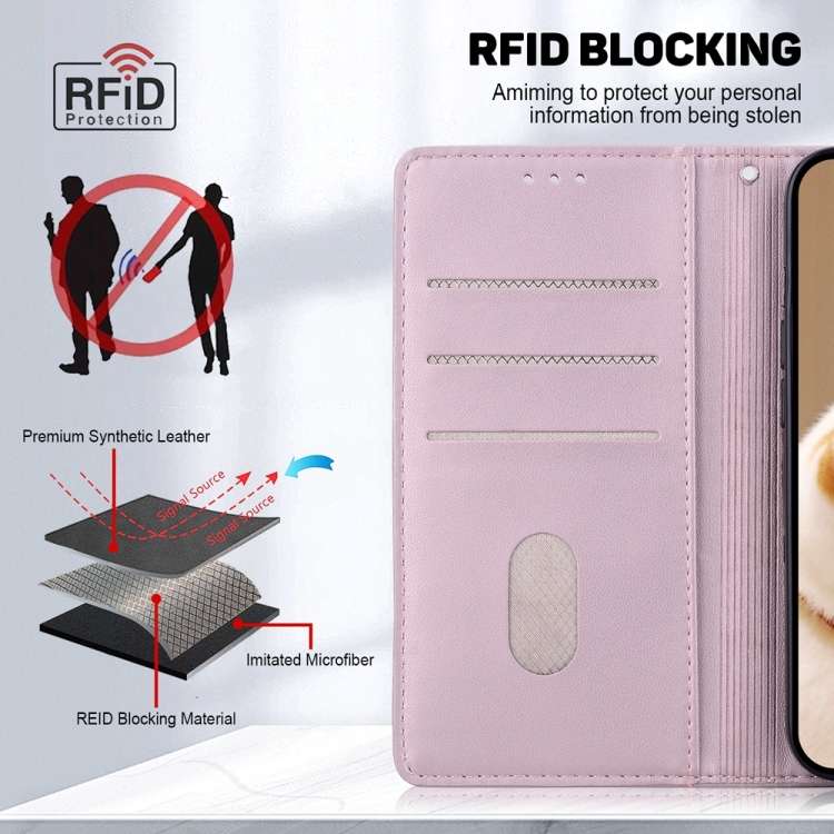 Custodia per telefono in pelle RFID con simpatici gatti, For Samsung Galaxy A56 5G, For Samsung Galaxy A26 5G, For Samsung Galaxy A16 5G, For Samsung Galaxy A55 5G