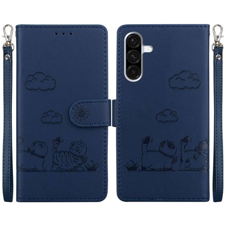Custodia per telefono in pelle RFID con simpatici gatti, For Samsung Galaxy A56 5G, For Samsung Galaxy A26 5G, For Samsung Galaxy A16 5G, For Samsung Galaxy A55 5G