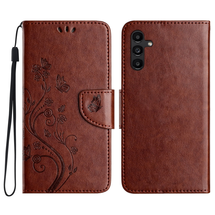 Custodia in pelle con motivo farfalla per Samsung Galaxy A36 5G e A06 4G