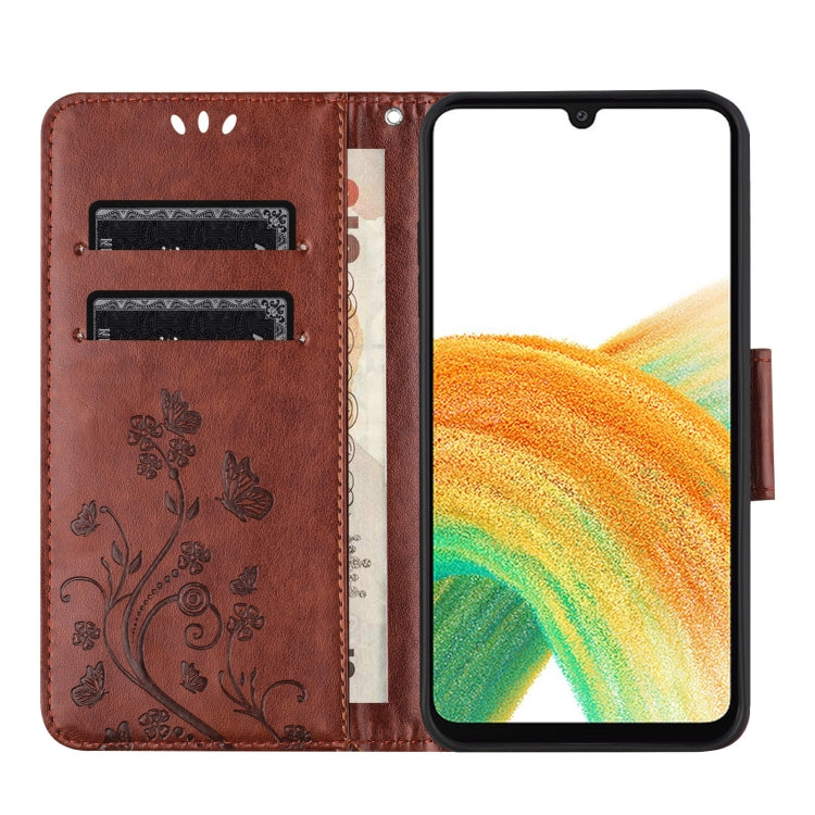 Custodia in pelle con motivo farfalla per Samsung Galaxy A36 5G e A06 4G