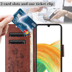 Custodia in pelle con motivo farfalla per Samsung Galaxy A36 5G e A06 4G