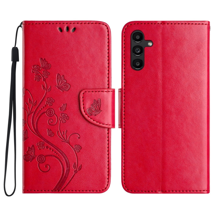 Custodia in pelle con motivo farfalla per Samsung Galaxy A36 5G e A06 4G
