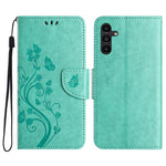 Custodia in pelle con motivo farfalla per Samsung Galaxy A36 5G e A06 4G