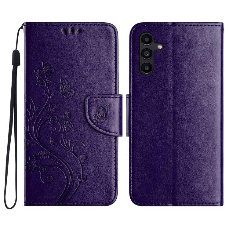 Custodia in pelle con motivo farfalla per Samsung Galaxy A36 5G e A06 4G