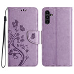 Custodia in pelle con motivo farfalla per Samsung Galaxy A36 5G e A06 4G