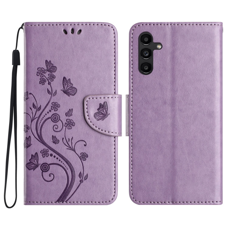 Custodia in pelle con motivo farfalla per Samsung Galaxy A36 5G e A06 4G