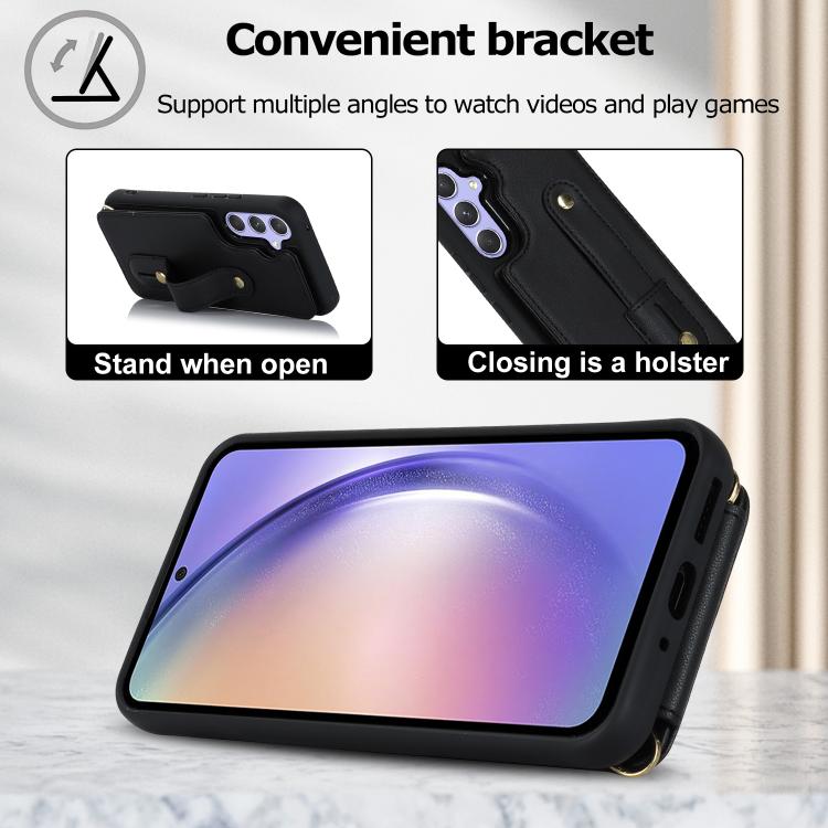 Custodia portafoglio con cinturino verticale per Samsung Galaxy S26+, S26 Ultra
