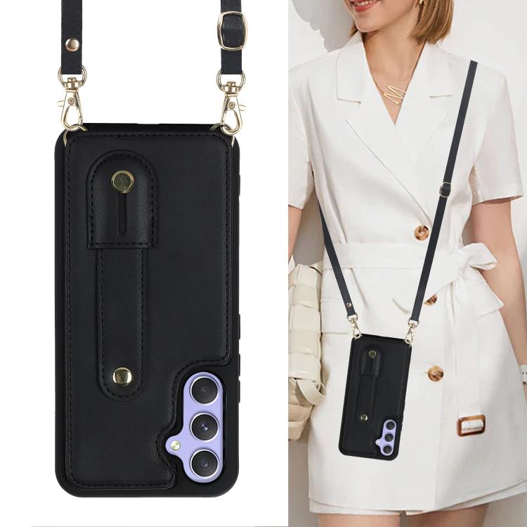 Custodia portafoglio con cinturino verticale per Samsung Galaxy S26+, S26 Ultra
